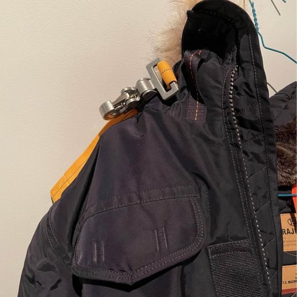 Mens Medium Parajumpers Gobi Bomber Jacket Navy - Picture 5 of 5